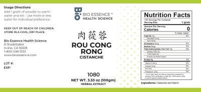 traditional Chinese medicine, herbs, Bioessence, Rou Cong Rong