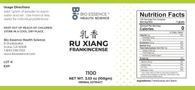 traditional Chinese medicine, herbs, Bioessence, Ru Xiang