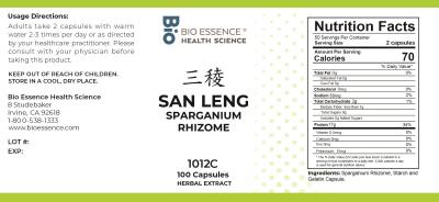 traditional Chinese medicine, herbs, Bioessence, San Leng