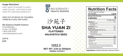 traditional Chinese medicine, herbs, Bioessence, Sha Yuan Zi