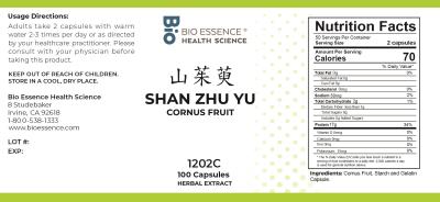 traditional Chinese medicine, herbs, Bioessence, Shan Zhu Yu