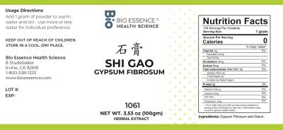 traditional Chinese medicine, herbs, Bioessence, Shi Gao