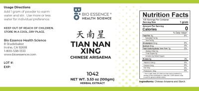 traditional Chinese medicine, herbs, Bioessence, Tian Nan Xing