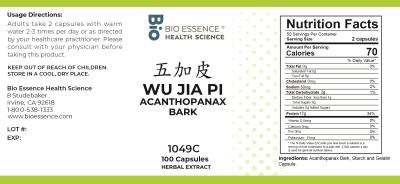 traditional Chinese medicine, herbs, Bioessence, Wu Jia Pi