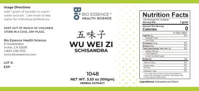 traditional Chinese medicine, herbs, Bioessence, Wu Wei Zi