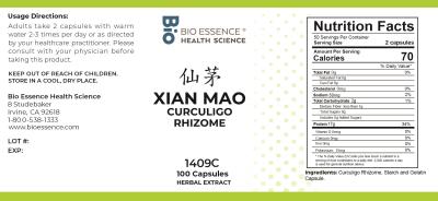 traditional Chinese medicine, herbs, Bioessence, Xian Mao