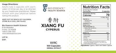 traditional Chinese medicine, herbs, Bioessence, Xiang Fu