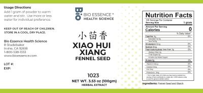 traditional Chinese medicine, herbs, Bioessence, Xiao Hui Xiang