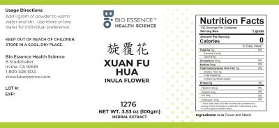 traditional Chinese medicine, herbs, Bioessence, Xuan Fu Hua