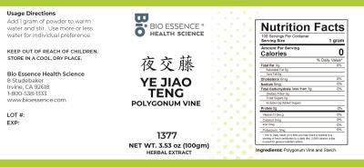 traditional Chinese medicine, herbs, Bioessence, Ye Jiao Teng