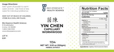 traditional Chinese medicine, herbs, Bioessence, Yin Chen