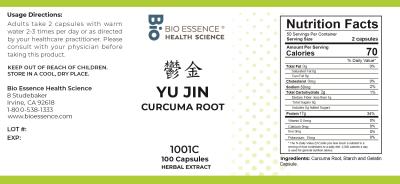 traditional Chinese medicine, herbs, Bioessence, Yu Jin