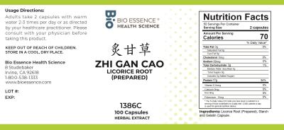 traditional Chinese medicine, herbs, Bioessence, Zhi Gan Cao
